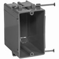 Ecm Industries Electrical Box, 20 cu in, New Work Box, 1 Gang, PVC, Rectangular BOX-NS20